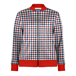 Женская олимпийка Полосатый сине-красный клетчатый