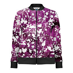 Олимпийка женская Абстракция - круги на пурпурном, цвет: 3D-черный