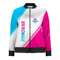 Женская олимпийка Manowar neon gradient style вертикально