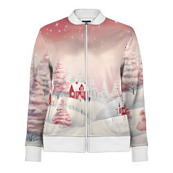 Олимпийка женская Снежное сияние ночи, цвет: 3D-белый