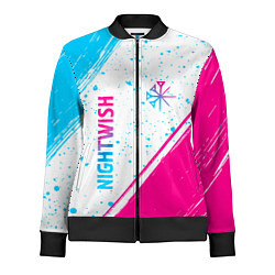 Олимпийка женская Nightwish neon gradient style вертикально, цвет: 3D-черный