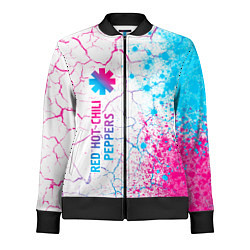 Олимпийка женская Red Hot Chili Peppers neon gradient style по-верти, цвет: 3D-черный