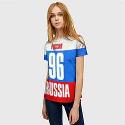 Футболка женская Russia: from 96, цвет: 3D-принт — фото 2