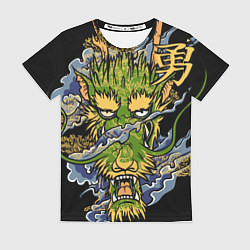 Женская футболка Зеленый дракон