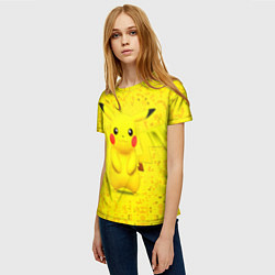 Футболка женская Pikachu, цвет: 3D-принт — фото 2