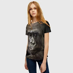 Футболка женская Глаза гориллы, цвет: 3D-принт — фото 2
