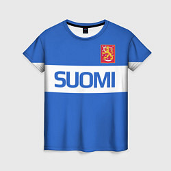 Футболка женская Сборная Финляндии: домашняя форма, цвет: 3D-принт