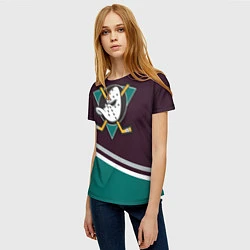 Футболка женская Anaheim Ducks, цвет: 3D-принт — фото 2