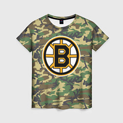 Женская футболка Bruins Camouflage