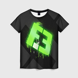 Футболка женская Flipsid3: Black collection, цвет: 3D-принт