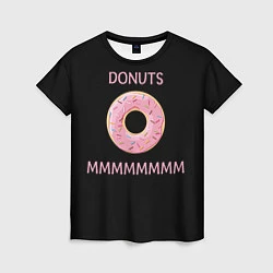 Футболка женская Donuts, цвет: 3D-принт
