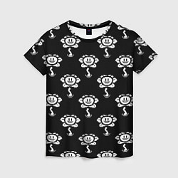 Женская футболка Undertale Flowey (узор)