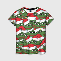 Футболка женская Sad frog new year, цвет: 3D-принт