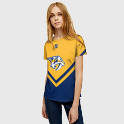 Футболка женская NHL: Nashville Predators, цвет: 3D-принт — фото 2