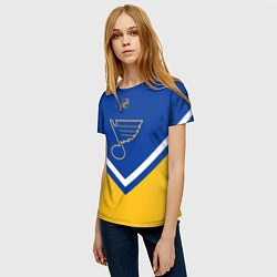 Футболка женская NHL: St. Louis Blues, цвет: 3D-принт — фото 2