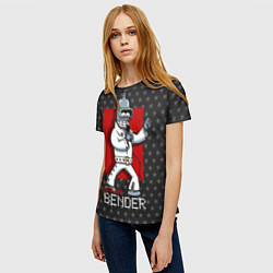 Футболка женская Bender Presley, цвет: 3D-принт — фото 2