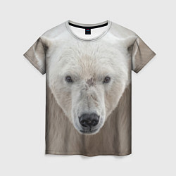 Футболка женская Белый медведь, цвет: 3D-принт