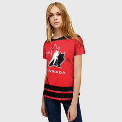 Футболка женская Canada Team, цвет: 3D-принт — фото 2