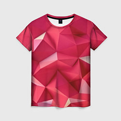 Футболка женская Розовые грани, цвет: 3D-принт