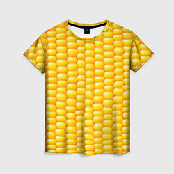 Футболка женская Сладкая вареная кукуруза, цвет: 3D-принт