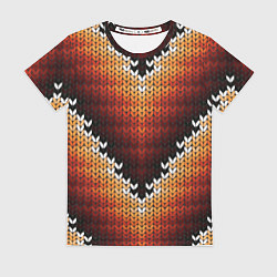 Футболка женская Вышивка, цвет: 3D-принт