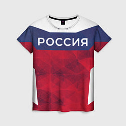 Футболка женская Россия, цвет: 3D-принт