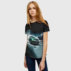 Футболка женская Призрачный Ford Mustang, цвет: 3D-принт — фото 2