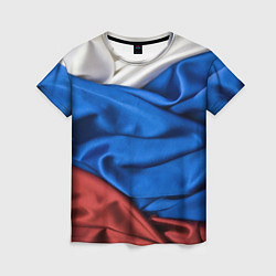 Футболка женская Российский Триколор, цвет: 3D-принт