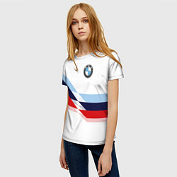 Футболка женская BMW БМВ WHITE, цвет: 3D-принт — фото 2