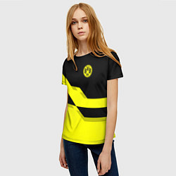 Футболка женская BVB FC: Yellow style, цвет: 3D-принт — фото 2