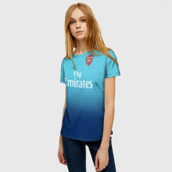 Футболка женская Arsenal FC: Ozil Blue Away 17/18, цвет: 3D-принт — фото 2