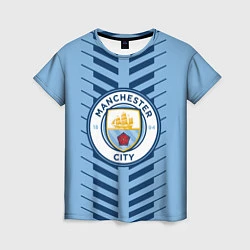 Футболка женская FC Manchester City: Creative, цвет: 3D-принт