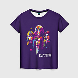Футболка женская Led Zeppelin: Violet Art, цвет: 3D-принт