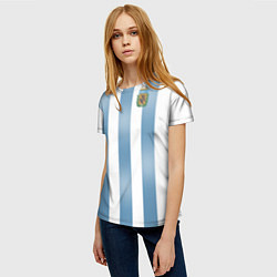Футболка женская Сборная Аргентины: ЧМ-2018, цвет: 3D-принт — фото 2