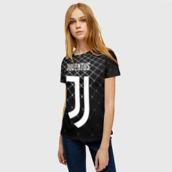 Футболка женская FC Juventus: Black Lines, цвет: 3D-принт — фото 2