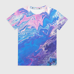 Футболка женская Tie-Dye Blue & Violet, цвет: 3D-принт