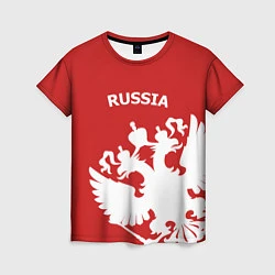 Футболка женская Russia: Red & White, цвет: 3D-принт
