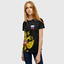 Футболка женская Флаг и Герб России, цвет: 3D-принт — фото 2
