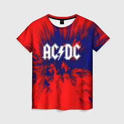 Женская футболка AC/DC: Red & Blue