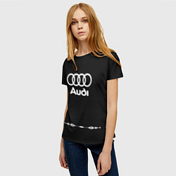 Футболка женская Audi: Black Abstract, цвет: 3D-принт — фото 2