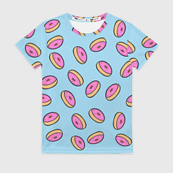 Футболка женская Стиль пончиков, цвет: 3D-принт