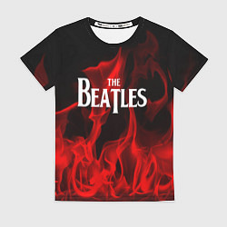 Футболка женская The Beatles: Red Flame, цвет: 3D-принт