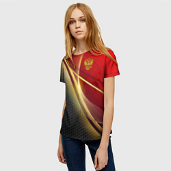 Футболка женская RUSSIA SPORT: Gold Collection, цвет: 3D-принт — фото 2