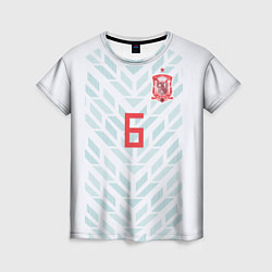 Женская футболка Iniesta Away WC 2018