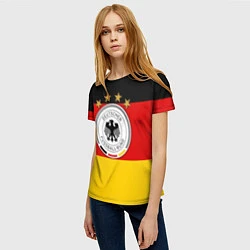 Футболка женская Немецкий футбол, цвет: 3D-принт — фото 2