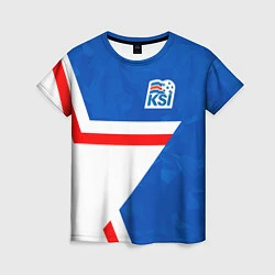 Футболка женская KSI ICELAND STAR, цвет: 3D-принт