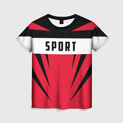 Футболка женская Sport: Red Style, цвет: 3D-принт