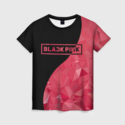 Футболка женская Black Pink: Pink Polygons, цвет: 3D-принт