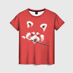 Женская футболка Красная панда с кисточкой
