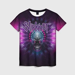 Футболка женская Slipknot: Neon Skull, цвет: 3D-принт